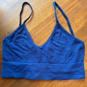 Intimately Free People Blue Open Back Bralette